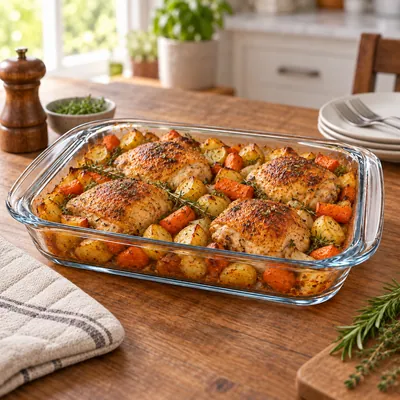 Pyrex rectangular glass