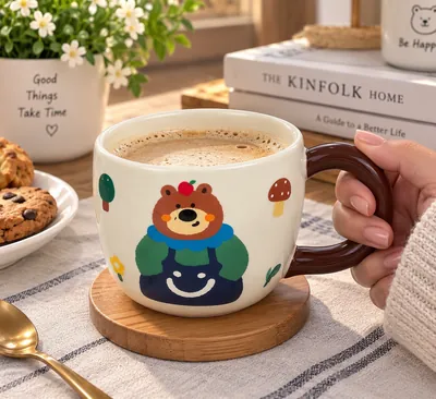 Ceramic Mug with Bear Design