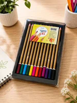 Wooden colored pencils