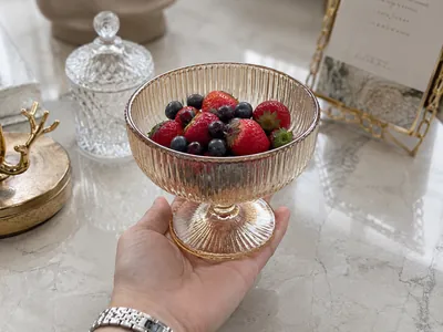 Glass Serving Bowl/Cup with Base