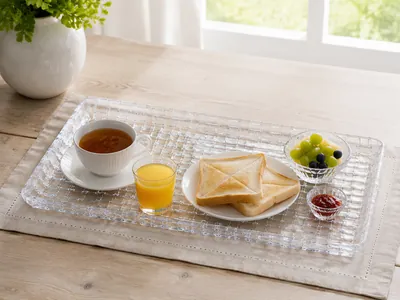 Square Transparent Tray
