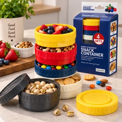 Plastic Snack Container Set