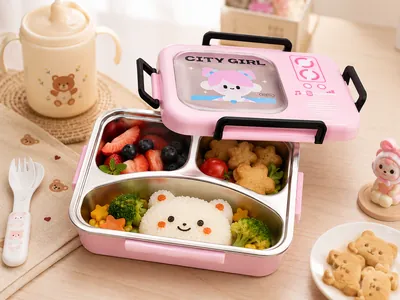 Radio-shaped lunch box