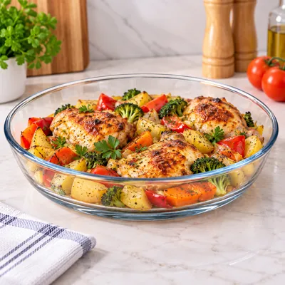 Pyrex oval glass dish