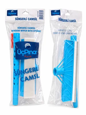 Window squeegee with sponge
