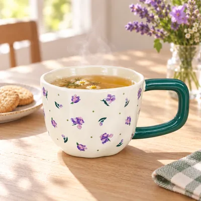 Decorated Ceramic Mug