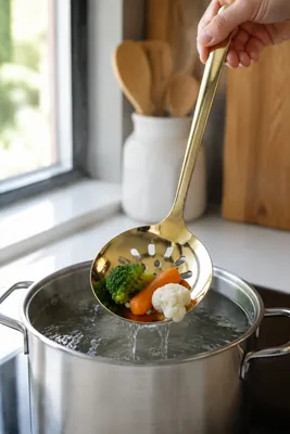 Golden Slotted Spoon