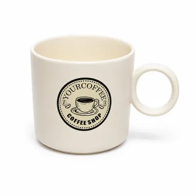 Decorated porcelain mug