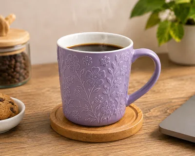 Decorated porcelain cup