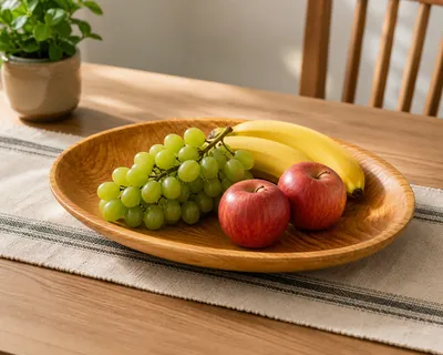 Oval wooden dish