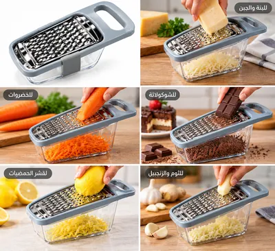 Practical grater with bowl
