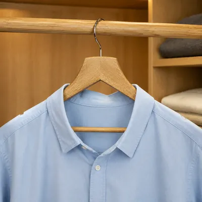 Wooden clothes hanger
