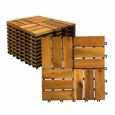 Wooden Garden Tiles