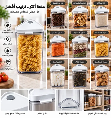 Storage container with triangular lid