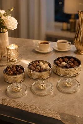 Golden Glass Bowl Set