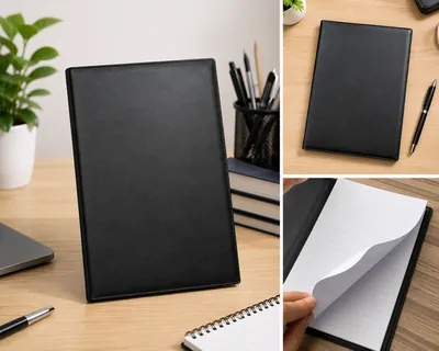 Leather-bound lecture notebook