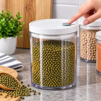 Acrylic Storage Container with Strainer