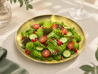 Round Golden Plate