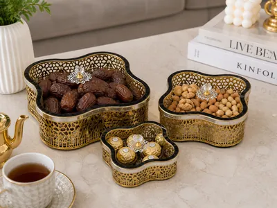 Decorative glass accessories box set
