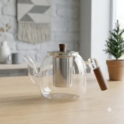 Glass teapot with infuser