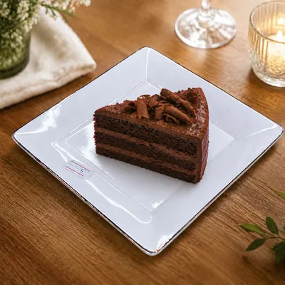 Square porcelain plate