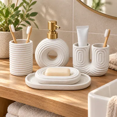 4-Piece Bathroom Accessories Set