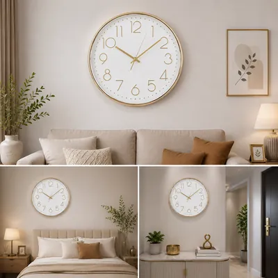 Plastic Wall Clock with Slim Frame
