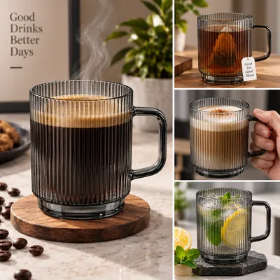 Colored glass mug