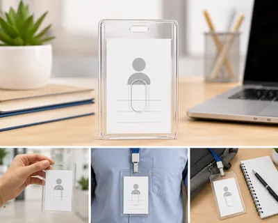 Transparent ID card holder