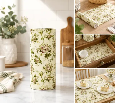 Tissue box with floral design