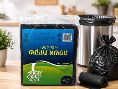Trash bags with drawstring