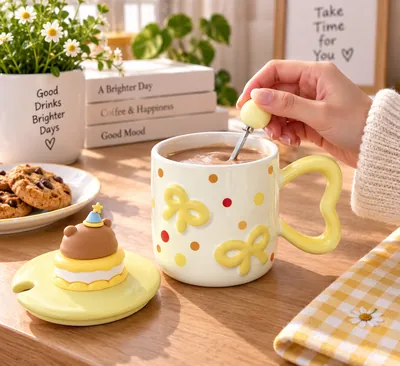 Ceramic Mug with Cake Design