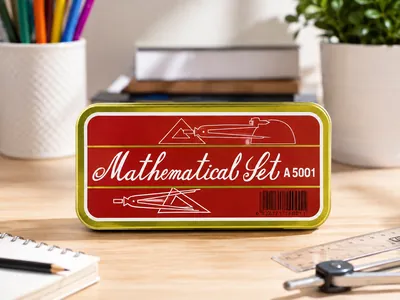 Geometry drawing tools set box