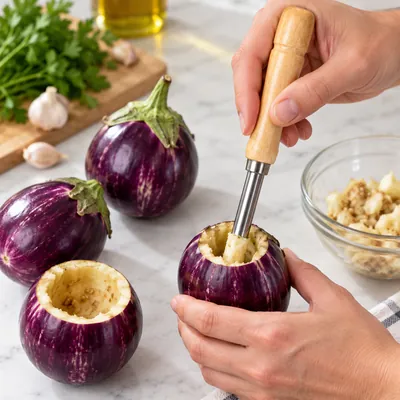 Zucchini Corer with Wooden Handle