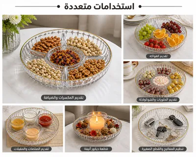 Round Glass Serving Platter