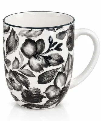 Decorated porcelain mug