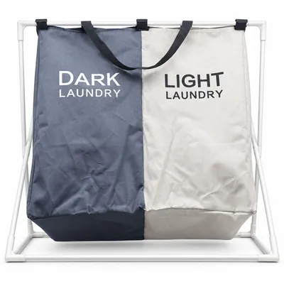 Double Fabric Laundry Basket with Stand