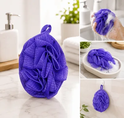 Colored bath loofah