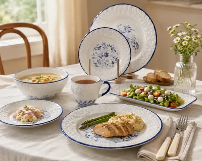 Floral Pattern Dinnerware Set