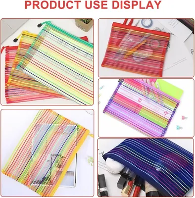 Transparent document folder in multiple colors