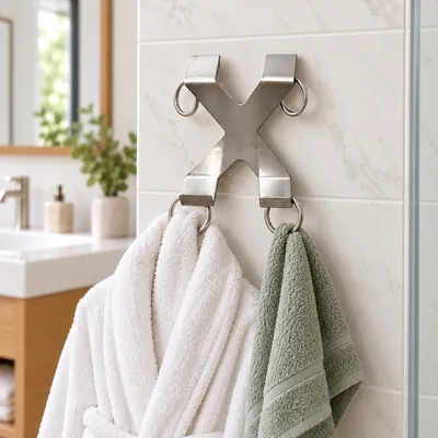 Double Metal Clothes Hook
