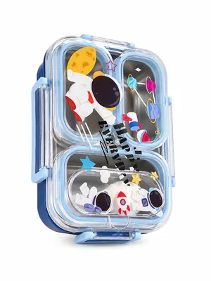 Lunch box with illustrations