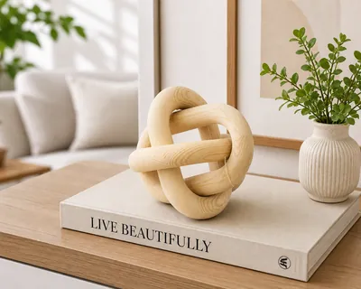 Large Ring-Shaped Wooden Decor