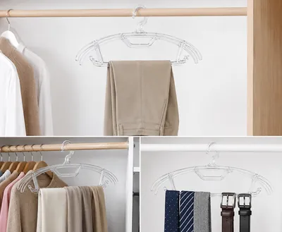 Transparent clothes hangers