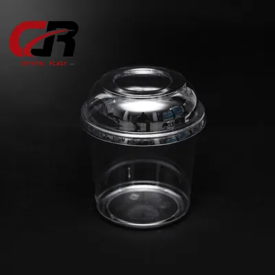 Crystal Plastic Cup with Dome Lid