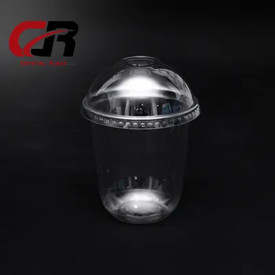 כוס פלסטיק Crystal Plast עם מכסה כיפה