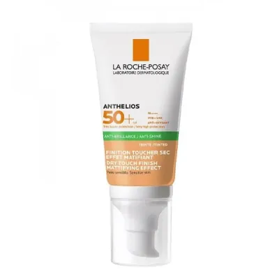 אנתליוס אויל קונטרול קרם ג'ל עם גוון לפנים + SPF, 50 מ"ל 