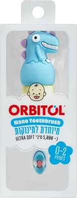 Orbitol special toothbrush for babies ages 0-2 - Dinosaur