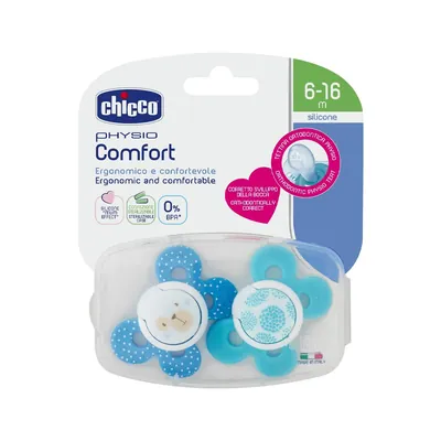 Pair of silicone pacifiers Physioforma Comfort 6-16