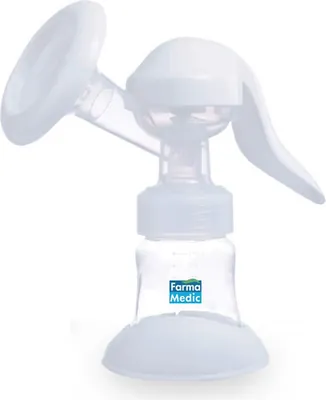 Farma Medic manual breast pump with silicone cup for a perfect fit